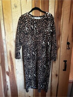 Sonnet James play dress Leopard print long sleeve XL